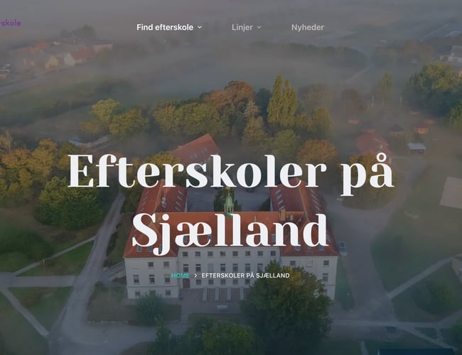 Efterskole søgeportal til salg med mange muligheder