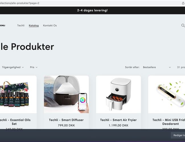 Unik webshop med salg af elektroniske gadgets og elektronisk tilbehør