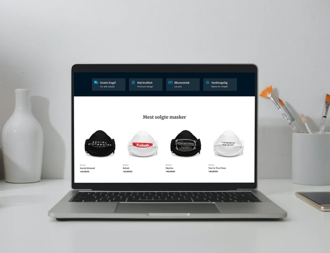 Køreklar dropshipping webshop til mundbind, stor potentiale!