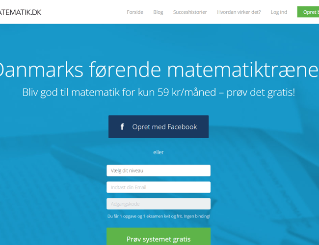 Beståmatematik.dk til salg! Danmarks førende matematiktræner med 900 abonnementer på sit højeste