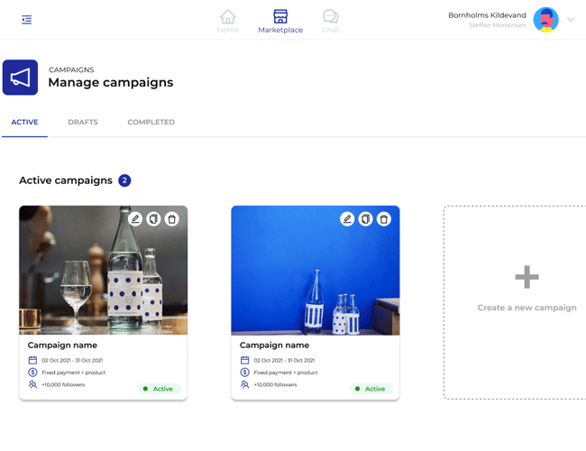 Unik og skalérbar influencer platform til salg