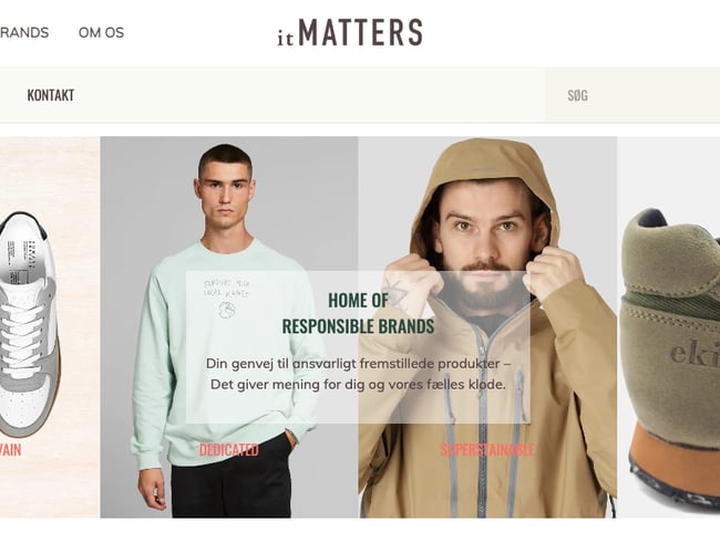 Brand identitet og Webshop - Fashion - bæredygtigt koncept