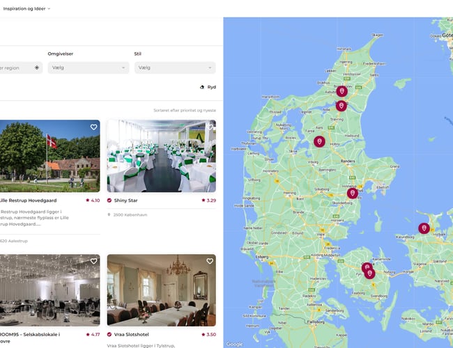 Kørerklar bryllupsplatform for kommende brudepar