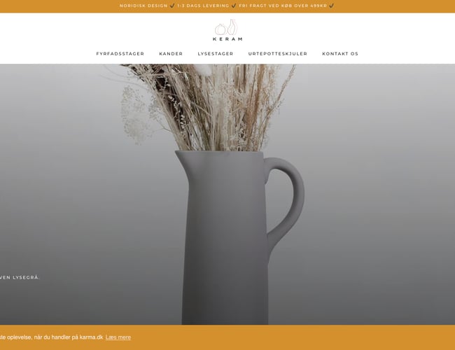 Køreklar Nordisk keramik webshop KERAM.DK - med dansk dropshipping leverandør!