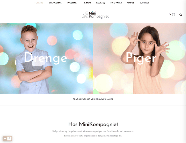 Webshop til salg. Vælg selv nyt indhold