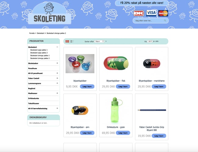Skoleting.nu - Webshop med en fast omsætning og gode leverandøraftaler 