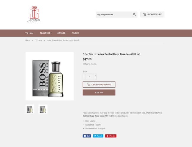 Laparfum.dk - Billig parfume webshop sælges med den perfekte dropshipping aftale