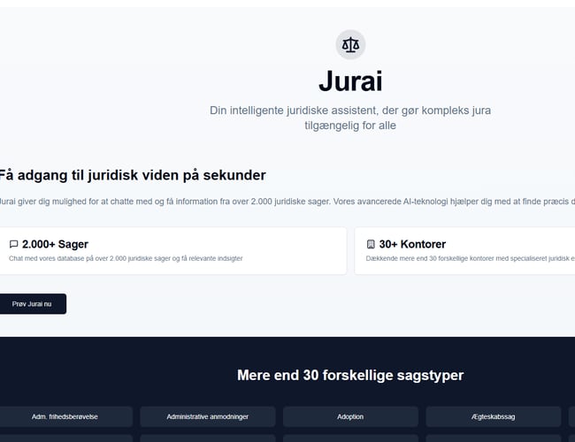 Unik Legal-Tech AI Platform til Salg – Klar til Skalering med 1000+ Udviklingstimer og Datadrevet Juridisk Analyse!