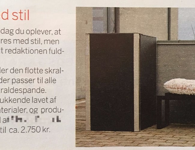 Kendt fra Idé Nyt! Verdens mest elegante skraldespandsskjuler inkl. webshop. 