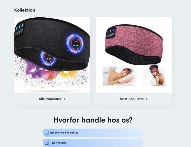 Stilet webshop med kvalitets søvnprodukter sælges