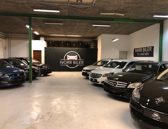 Norr Biler - Brugte biler i topklasse - Solgt 50 biler på 12 mdr - 240 kvm indendørs lokale