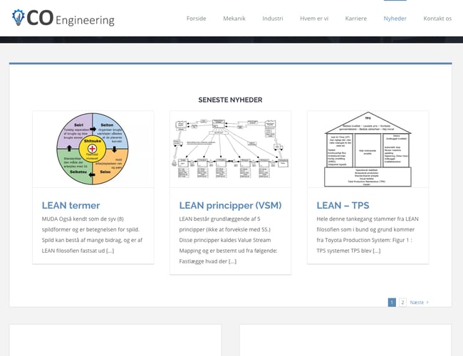 Coengineering.dk -Konsulent firma hjemmeside til overtagelse. - Wordpress