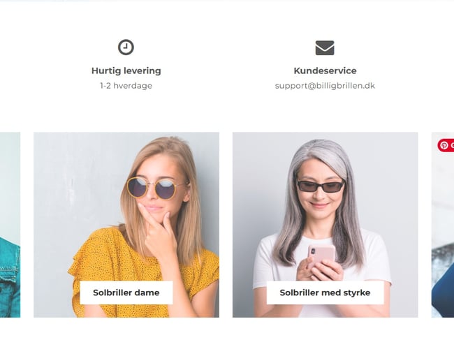 Billigbrillen.dk - flot, nem og brugervenlig webshop!