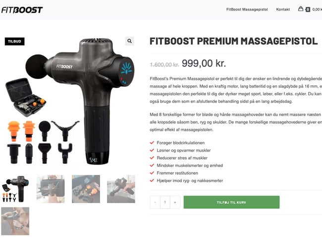 Salg af Massagepistol Webshop