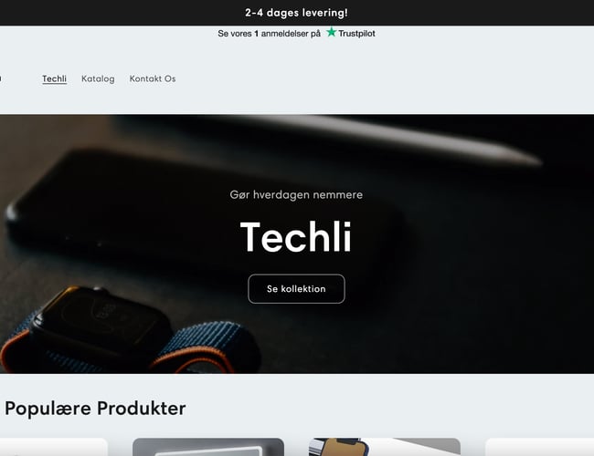 Unik webshop med salg af elektroniske gadgets og elektronisk tilbehør