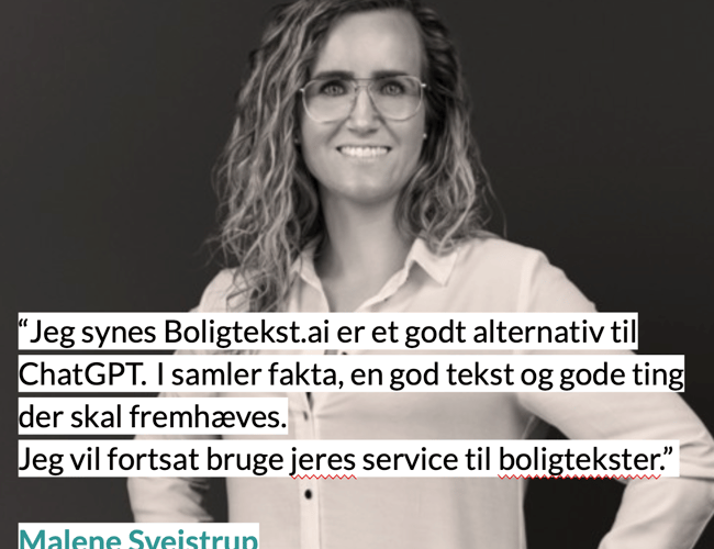 Boligtekst.ai - AI værktøj til ejendomsmæglere og tekstforfattere + templates til andre brancher