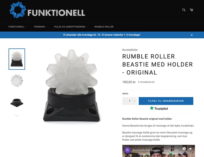 (AUKTION INDTIL 1/2-2020) Funktionell.dk - Crossfitudstyr af høj kvalitet til lave priser