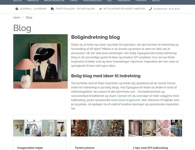 Etableret bolig- & interiørwebshop med stort vækstpotentiale