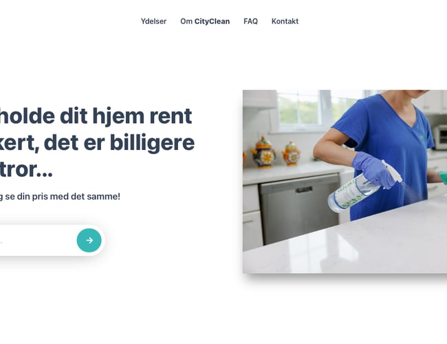 Cliinly - Ny SaaS software til rengøringsbranchen - giver kunderne komplette tilbud på 10 sekunder! Automatiserer hele rengøringsfirmaets tilbudsprocess. 350 udviklingstimer - 100% automatiseret, så den kræver INTET manuelt arbejde.