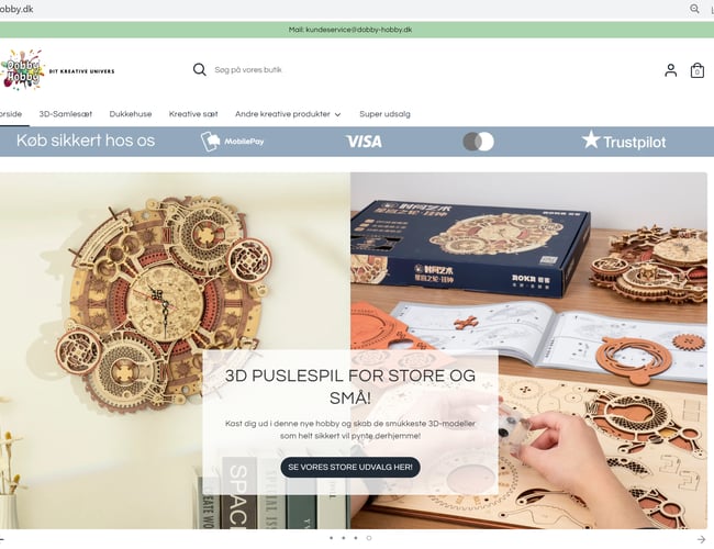 Spændende kreative webshop med mange fantastiske produkter både fra Dropshipping og eget lager. - Omsætning: 450.000 kr. 