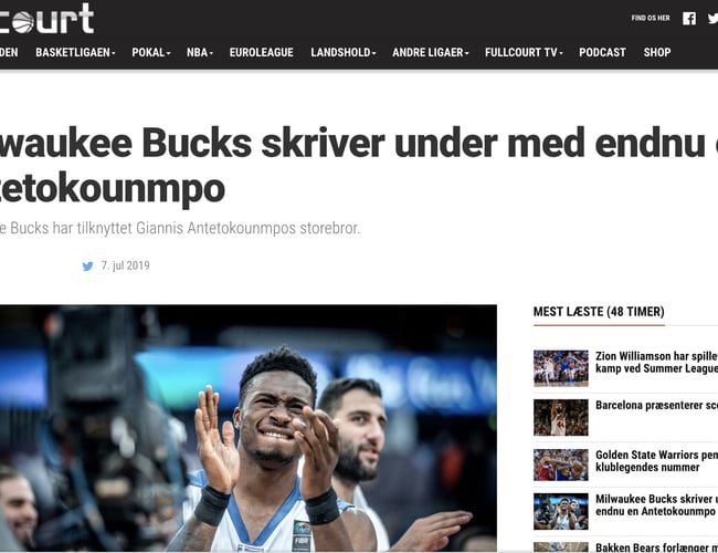 Bliv ejer eller medejer af Danmarks førende basketball website - Omsætning ca. 100.000 kr. 2018
