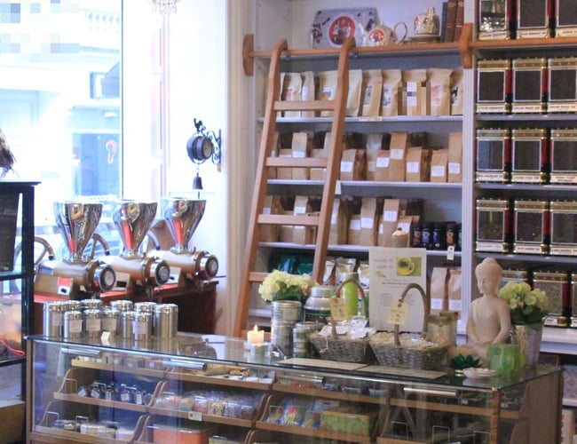 Te, kaffe, delikatesser og brugskunst