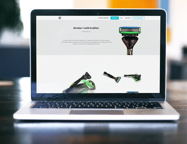 Barberskrabere på abonnement. Hjemmeside med potentiale