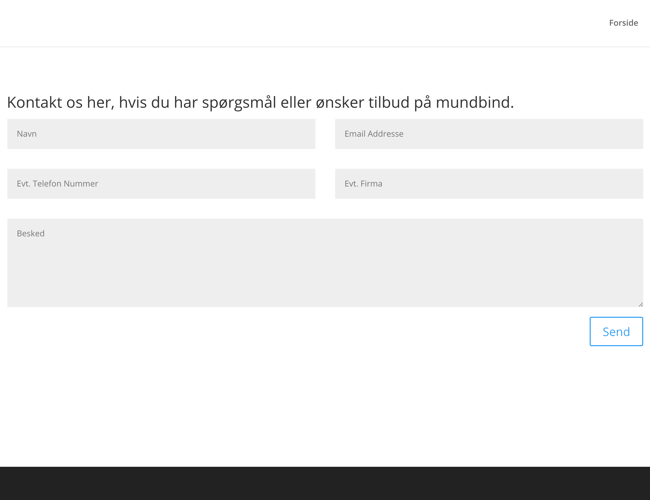 Køreklar og optimeret mundbind webshop lavet i WooCommerce