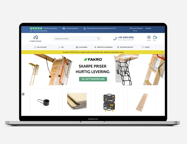 Online byggemarked med STORT vækstpotentiale - omsætning 2020: 4,8 mio kr.