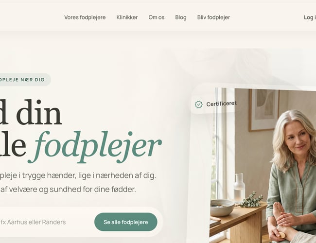 FodplejeBasen samler lokale fodplejere og klinikker i Danmark