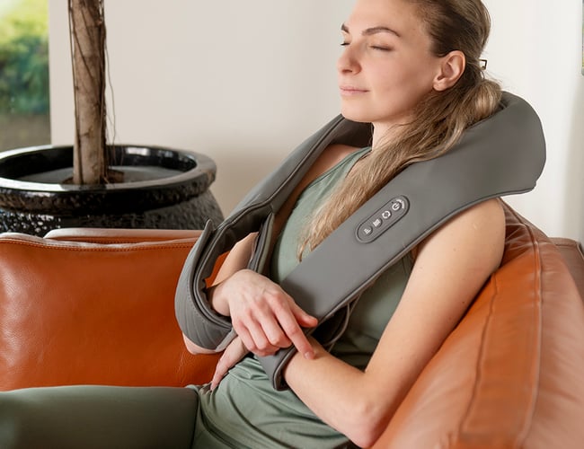 Massagepude med kraftig motor til nakke og ryg