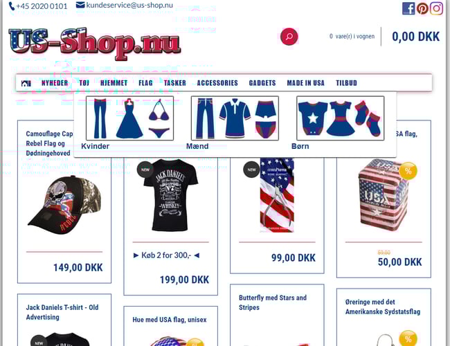 Køreklar færdig Amerikanerpakke med webshops (2 stk) - Bil og pop-up shops til salg.