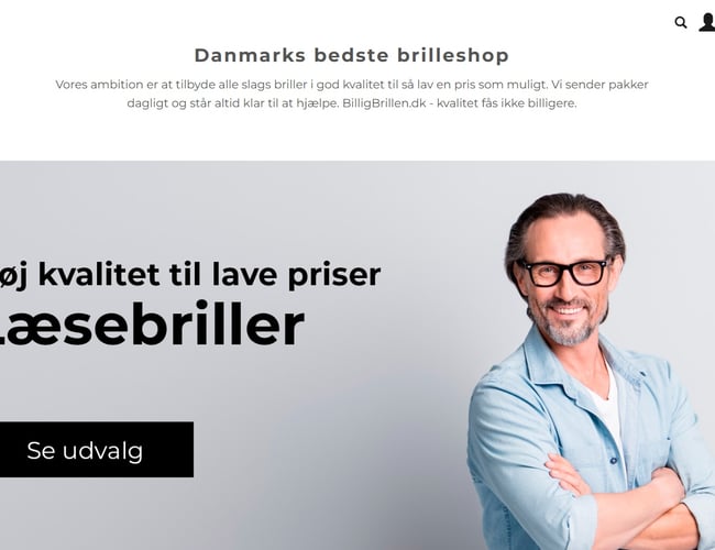 Billigbrillen.dk - flot, nem og brugervenlig webshop!