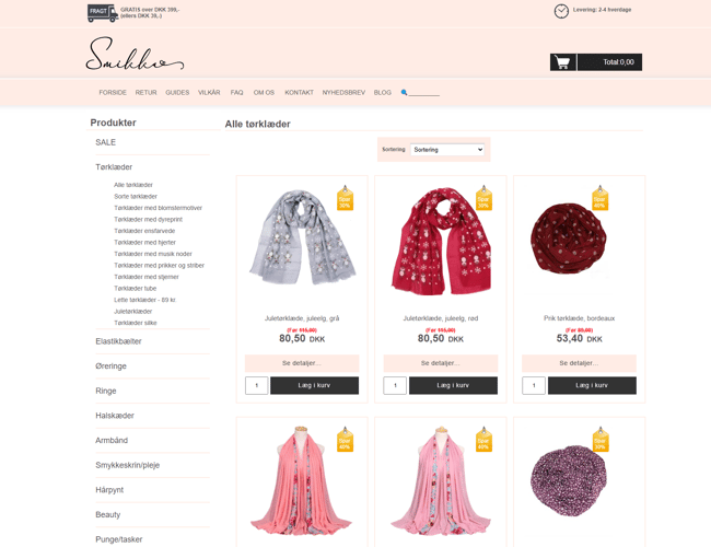 (Varelager 36.000 medfølger) 12 år gammel webshop med accessories til kvinder sælges