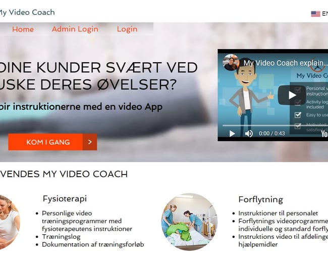 App til video (trænings) programmer - Fuldt udviklet App med tilhørende website.