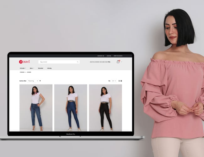 Køreklar webshop med kvindemodetøj og børneinteriør - + 15 ordrer er blevet solgt via webshoppen siden start.