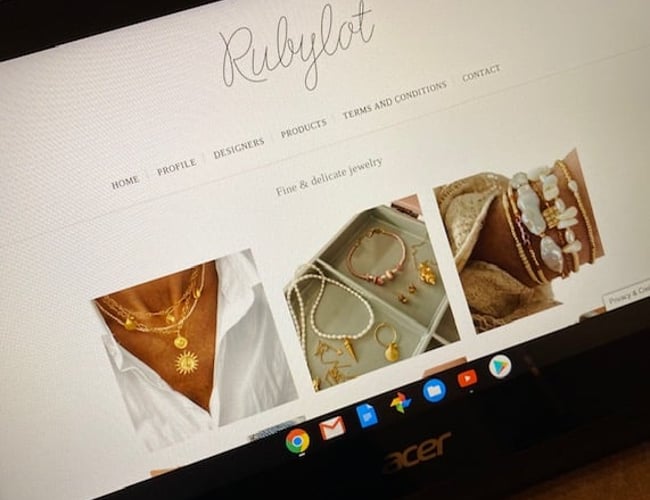 rubylot.com - Skøn eksklusiv smykke webshop med stort vækstpotentiale til salg 
