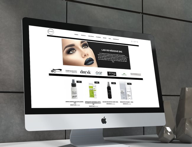 Hudpleje webshop med kliniske produkter - Varelager 70.000 kr. 