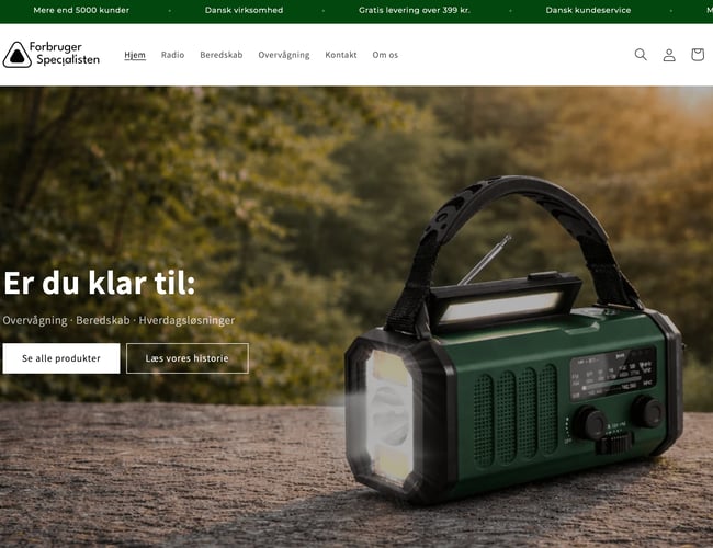 Webshop med varelager og Sikkerhed / Safety  sortiment overtages