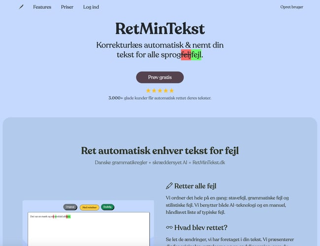 TekstGuru/RetMinTekst/Kommaretter - Dansk tekstrettelse (SaaS)