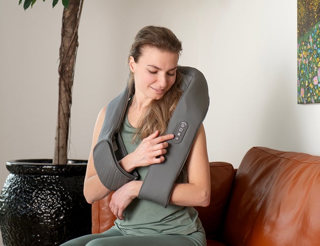 Massagepude med kraftig motor til nakke og ryg