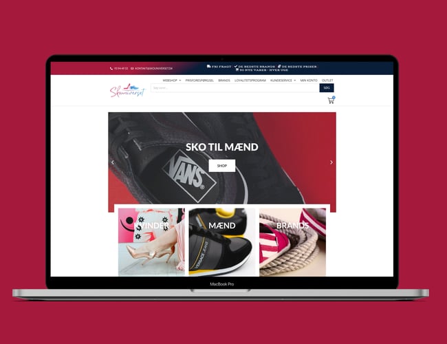 Webshop - sko, tasker og accessories - Varer importes direkte fra leverandør - Dropshipping