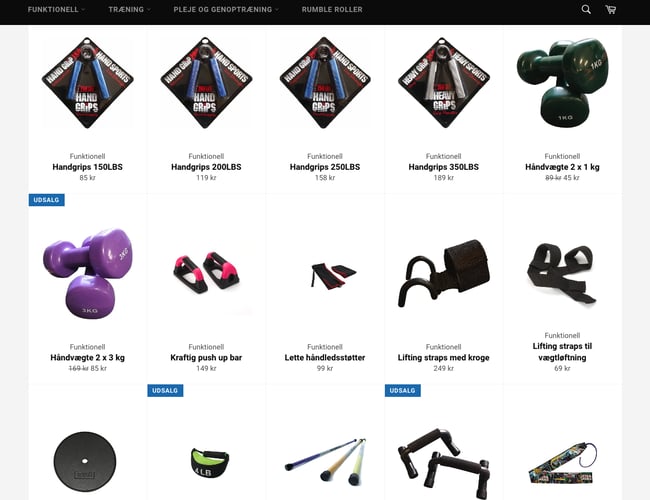 (AUKTION INDTIL 1/2-2020) Funktionell.dk - Crossfitudstyr af høj kvalitet til lave priser