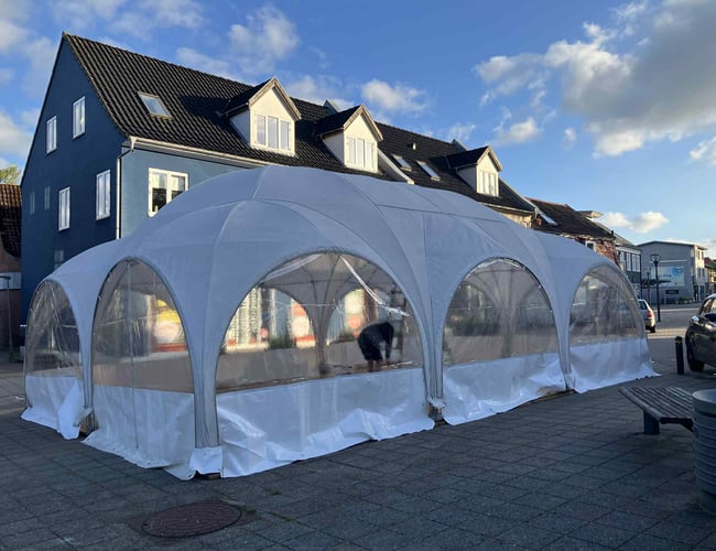 Salg af kuppeltelte 