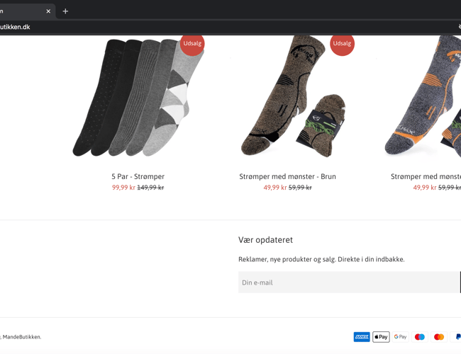 NYT DESIGN TJEK - MandeButikken.dk - Klargjort Dropship Webshop med herretøj