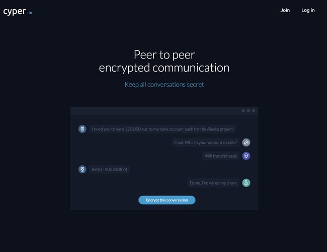 SaaS krypteret chatsystem 