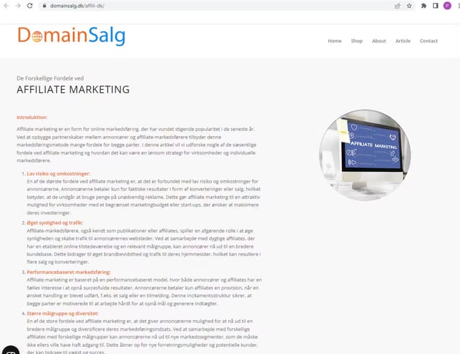 Danmarks største domæne site sælges - Salg af unikke domæner 