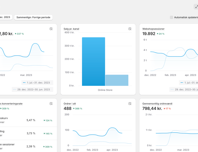Veletableret webshop med salg af tyngdedyner