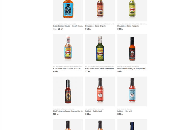 Etableret webshop med hot sauces og mexi-vare 🌶️