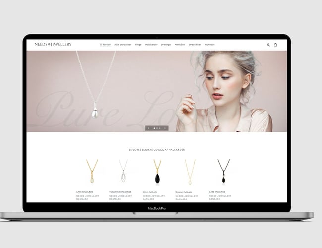 Needsjewellery webshop med salg af smykker